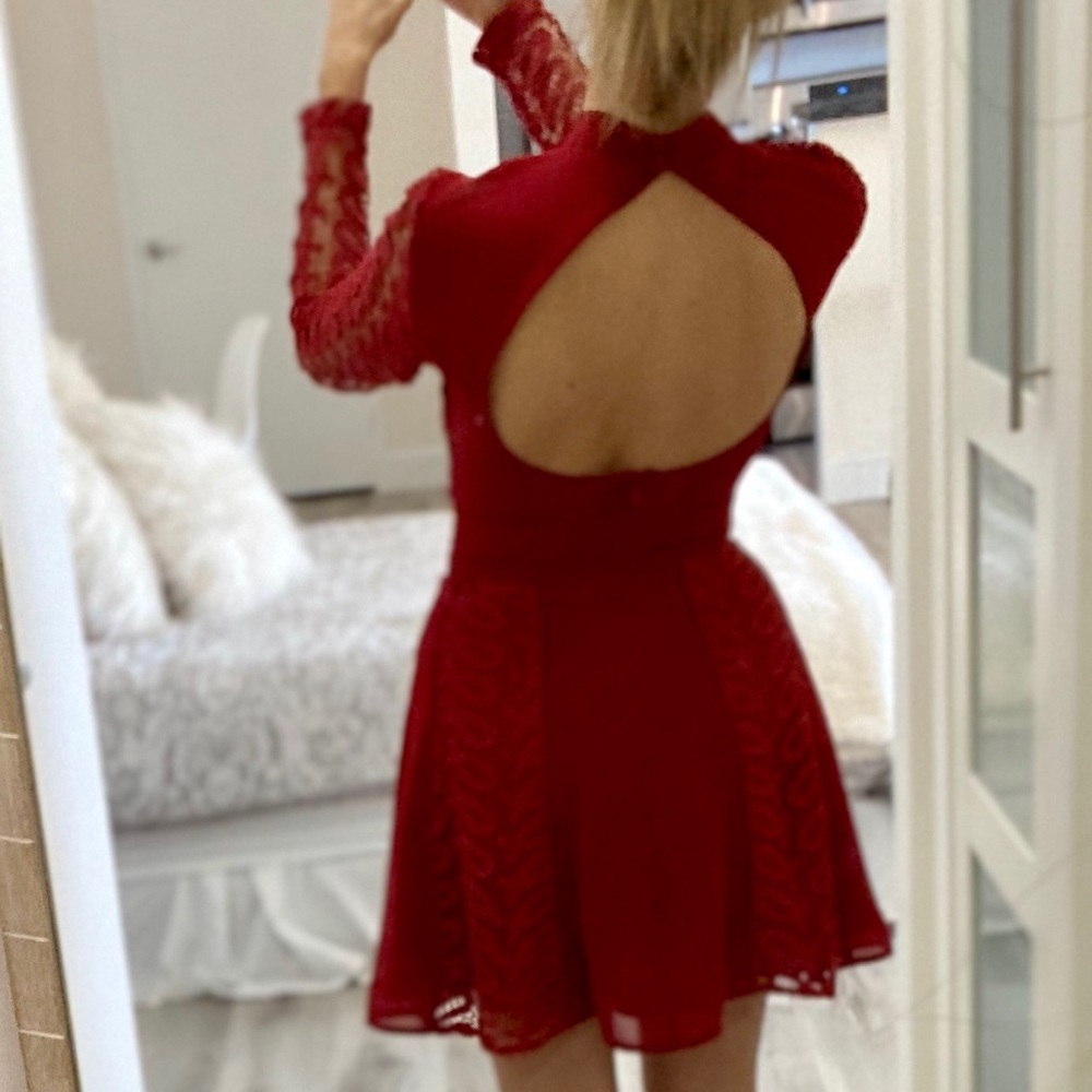 ASOS Red skater mini dress
